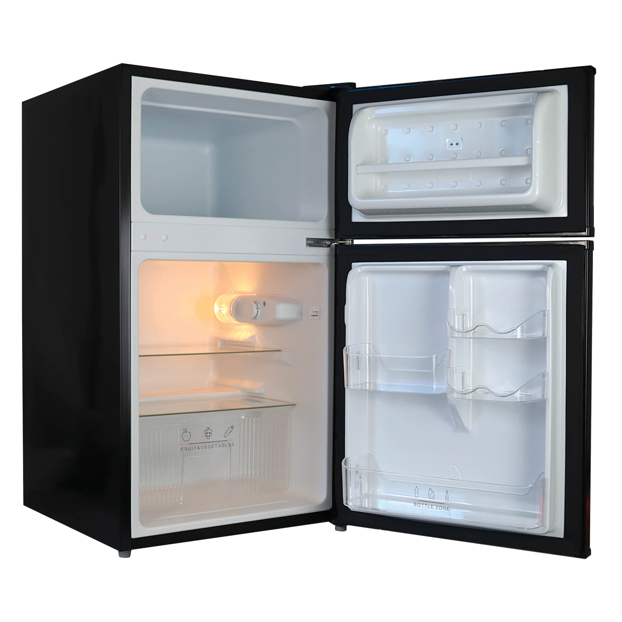 Under Counter Fridge Freezer, 87 Litre, Black