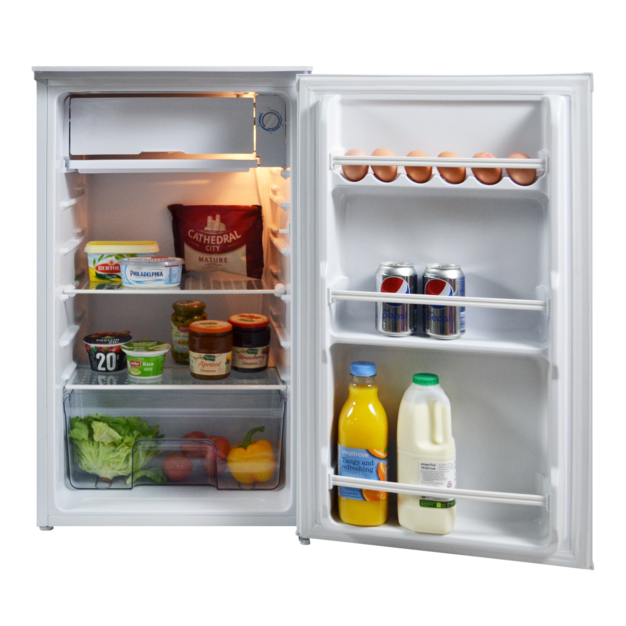Under Counter Fridge with Chill Box, 91 Litres, White