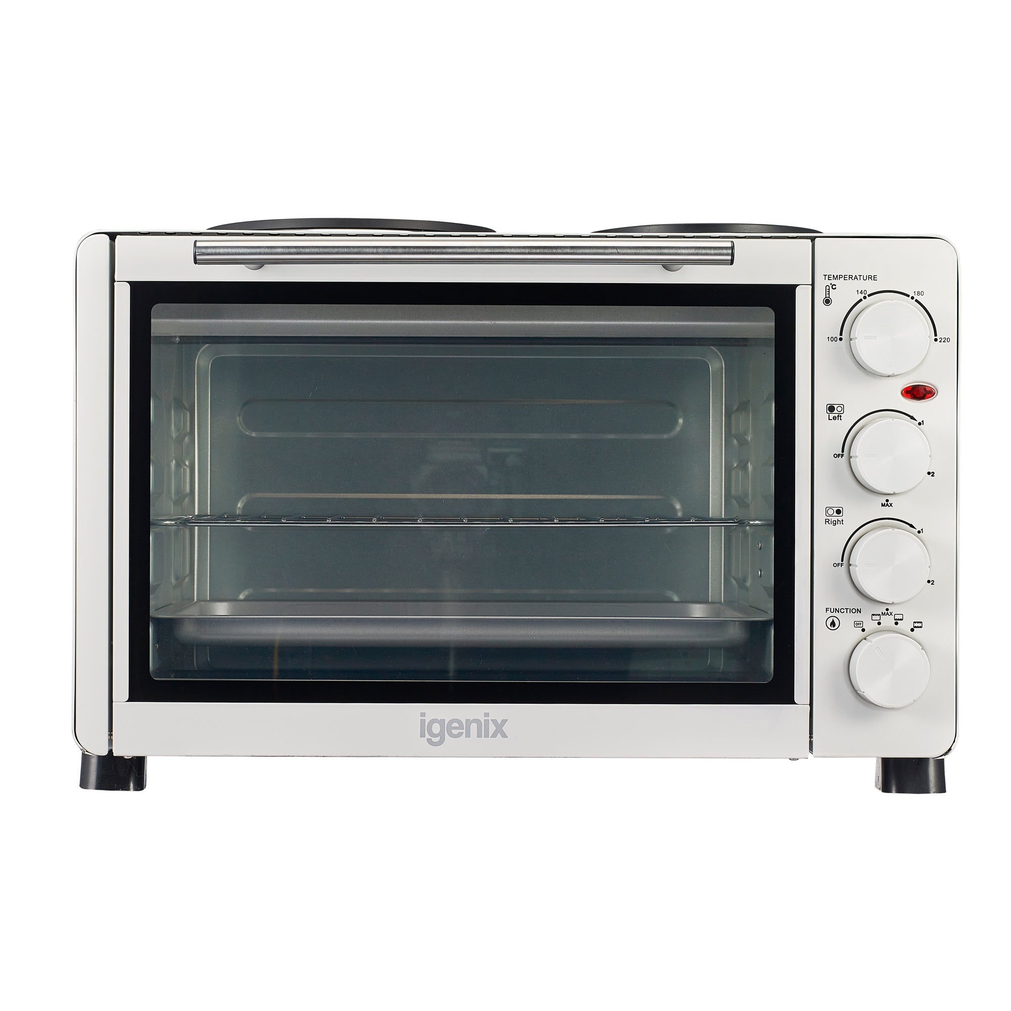 Electric Mini Oven with Hotplate Hobs, 30 Litres