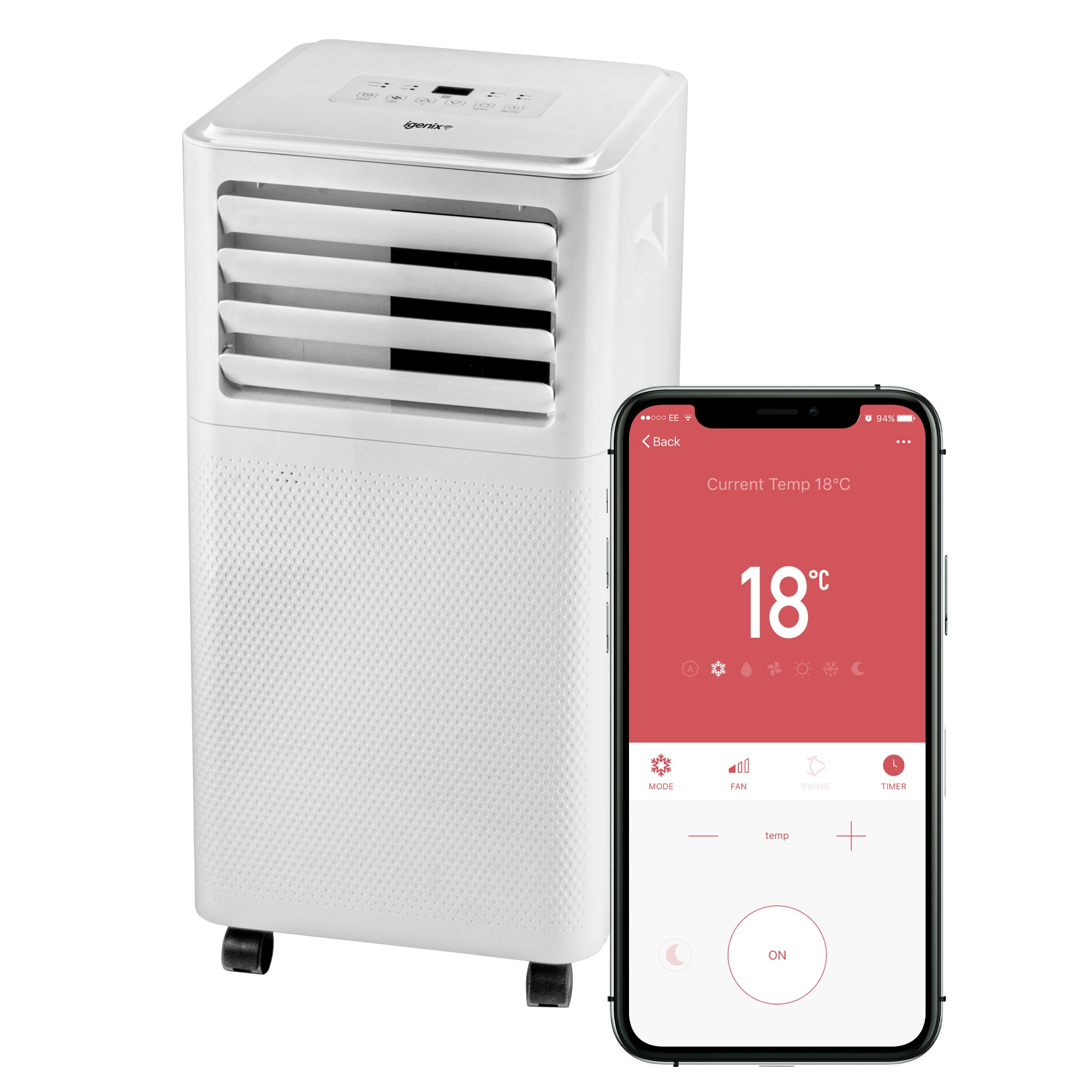 3-in-1 Smart Air Conditioner, Cooling, Fan & Dehumidifier, 9000 BTU