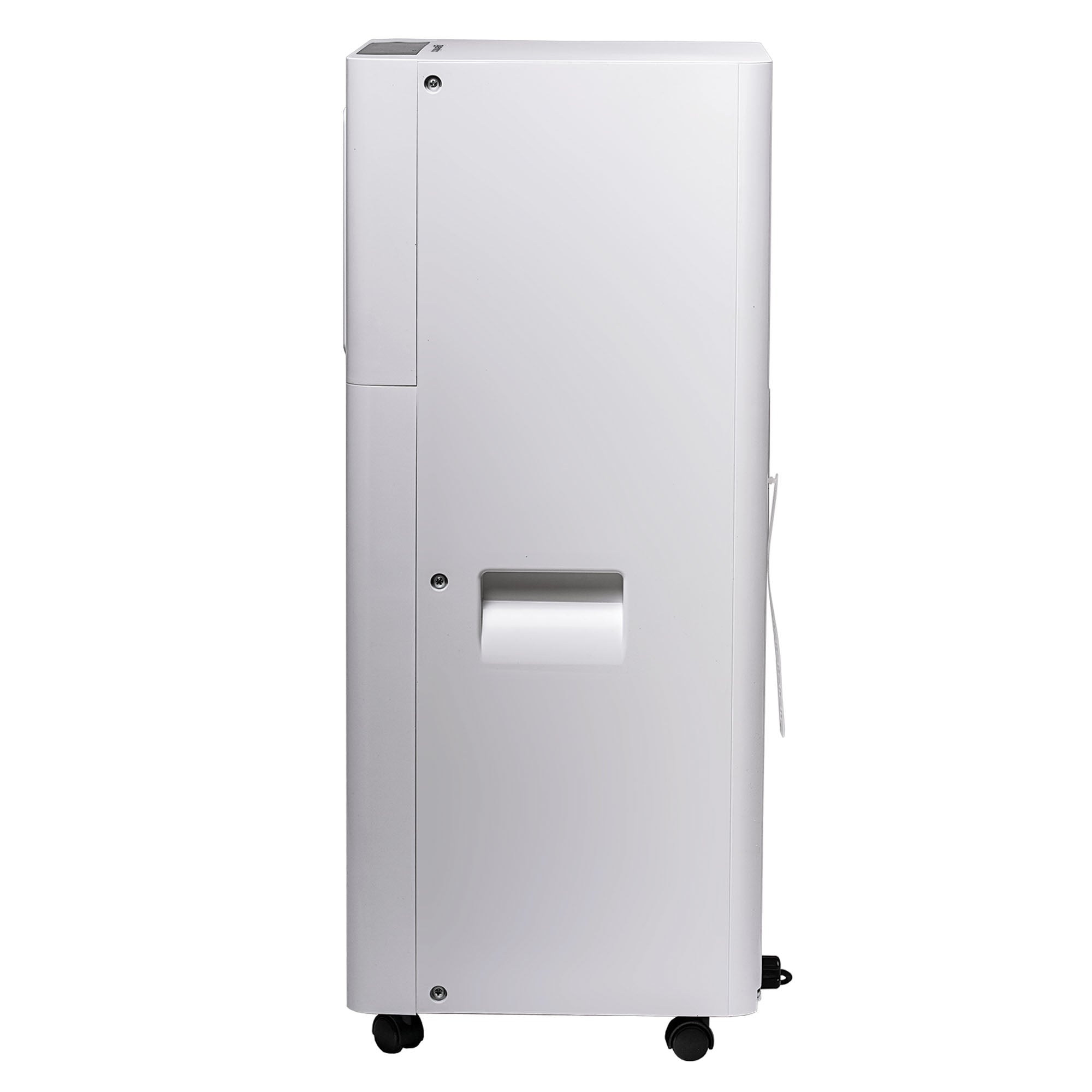The Igenix 3-in-1 Smart Air Conditioner (9000 BTU), featuring cooling, fan, and dehumidifier functions, is a tall white appliance with a recessed handle and four small wheels for easy movement.