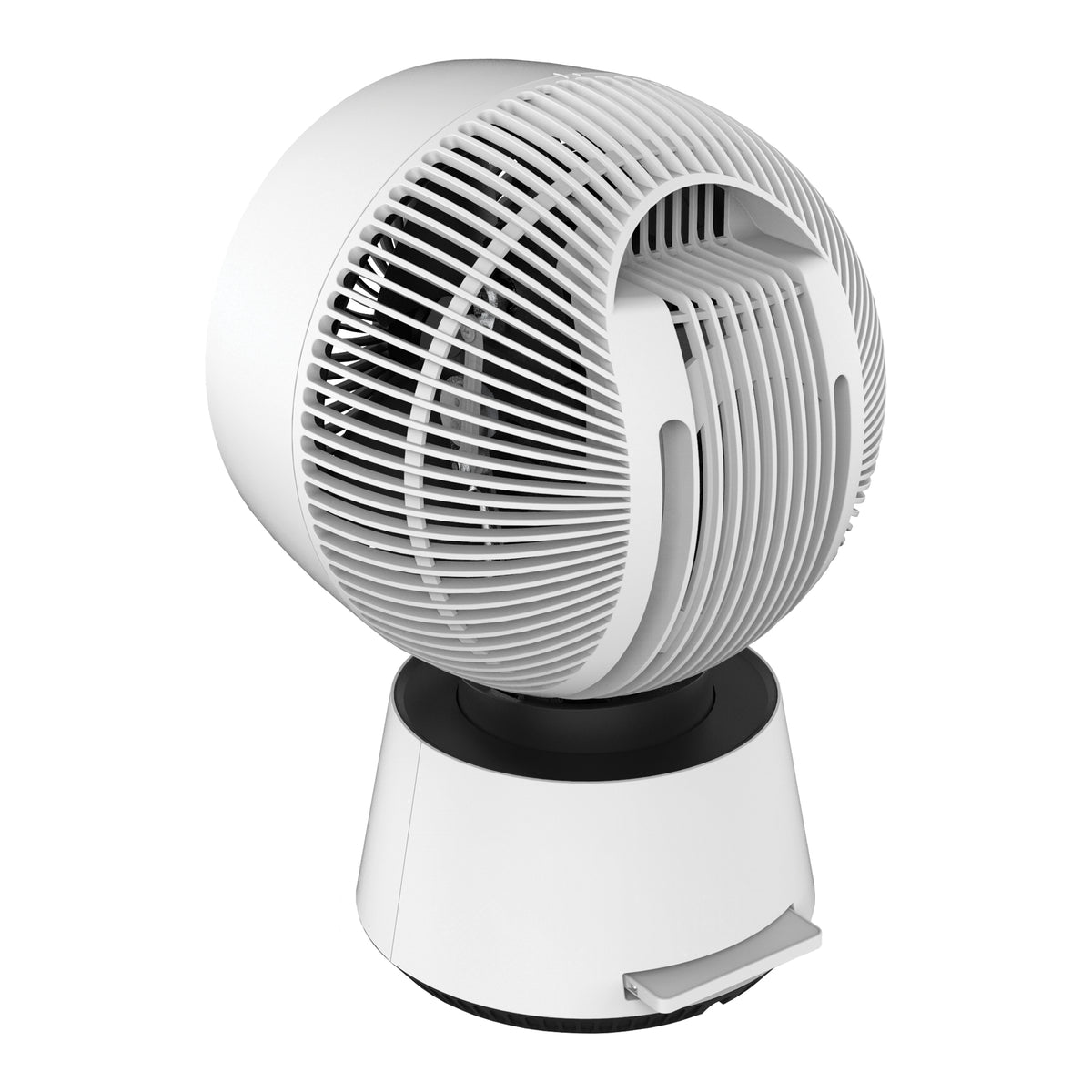 White Igenix Digital Air Circulator Turbo Fan, 9 Inch, featuring a spherical, slatted head on a cylindrical base with multi-directional auto oscillation.