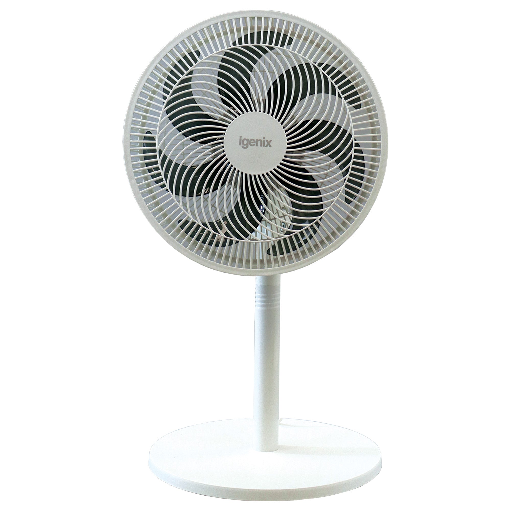12 Inch Pedestal Fan, 7 Blades, 3 Speeds, White