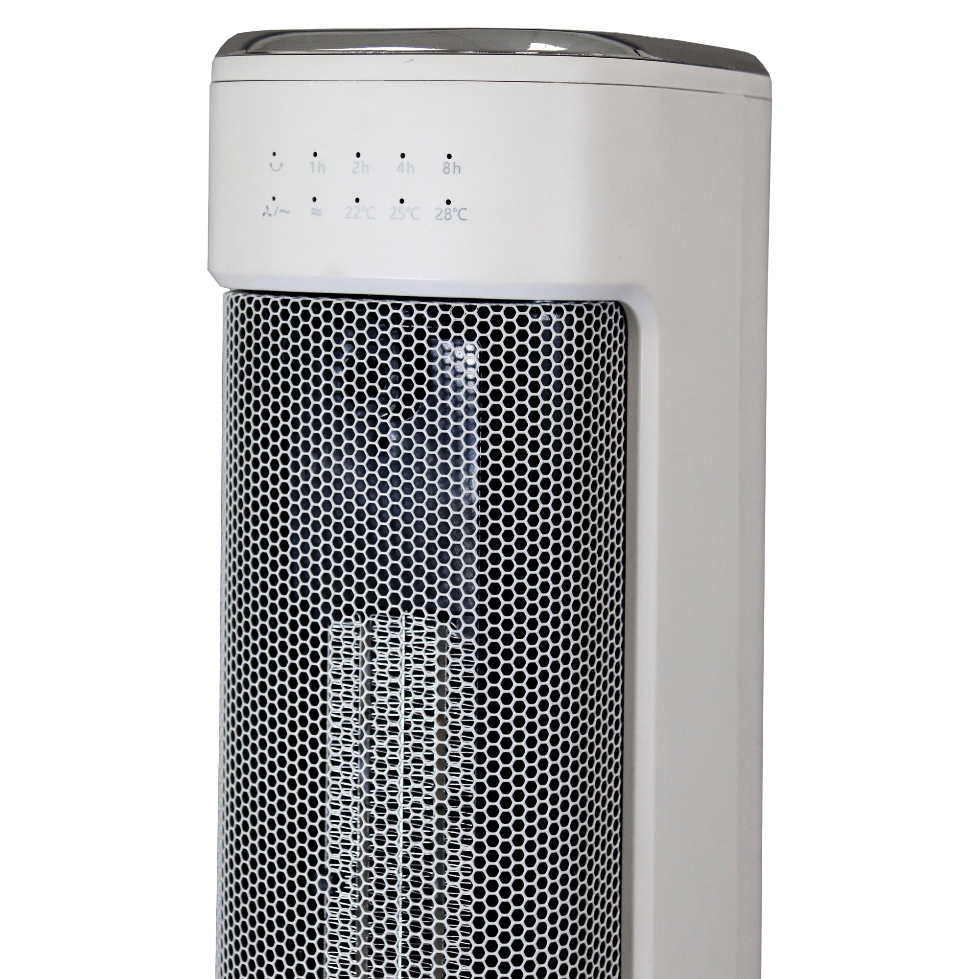 Oscillating Tower Fan Heater With 3 Heat Settings, White