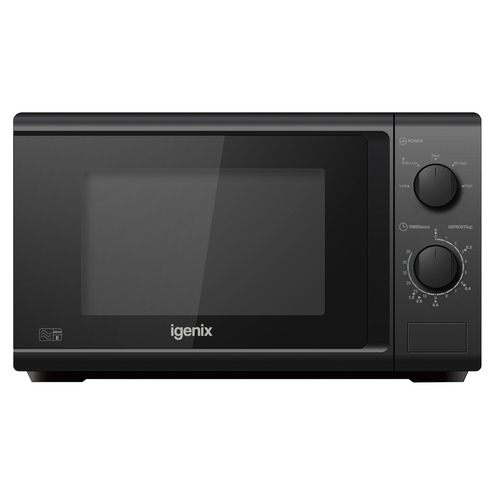 Manual Microwave, 20 Litre, 5 Power Settings, 800W, Black