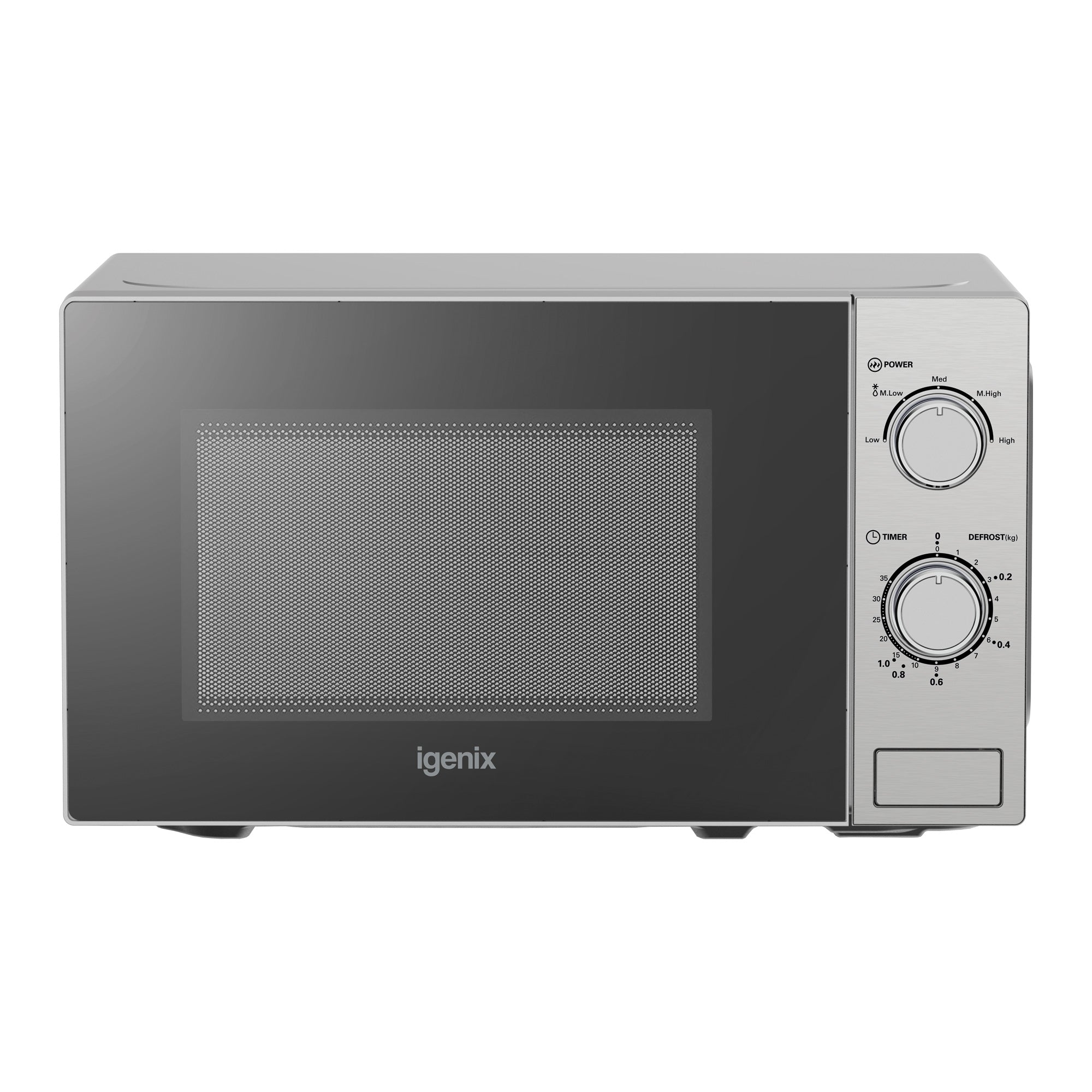 Manual Microwave, 20 Litre, 5 Power Settings, 800W, Stainless Steel