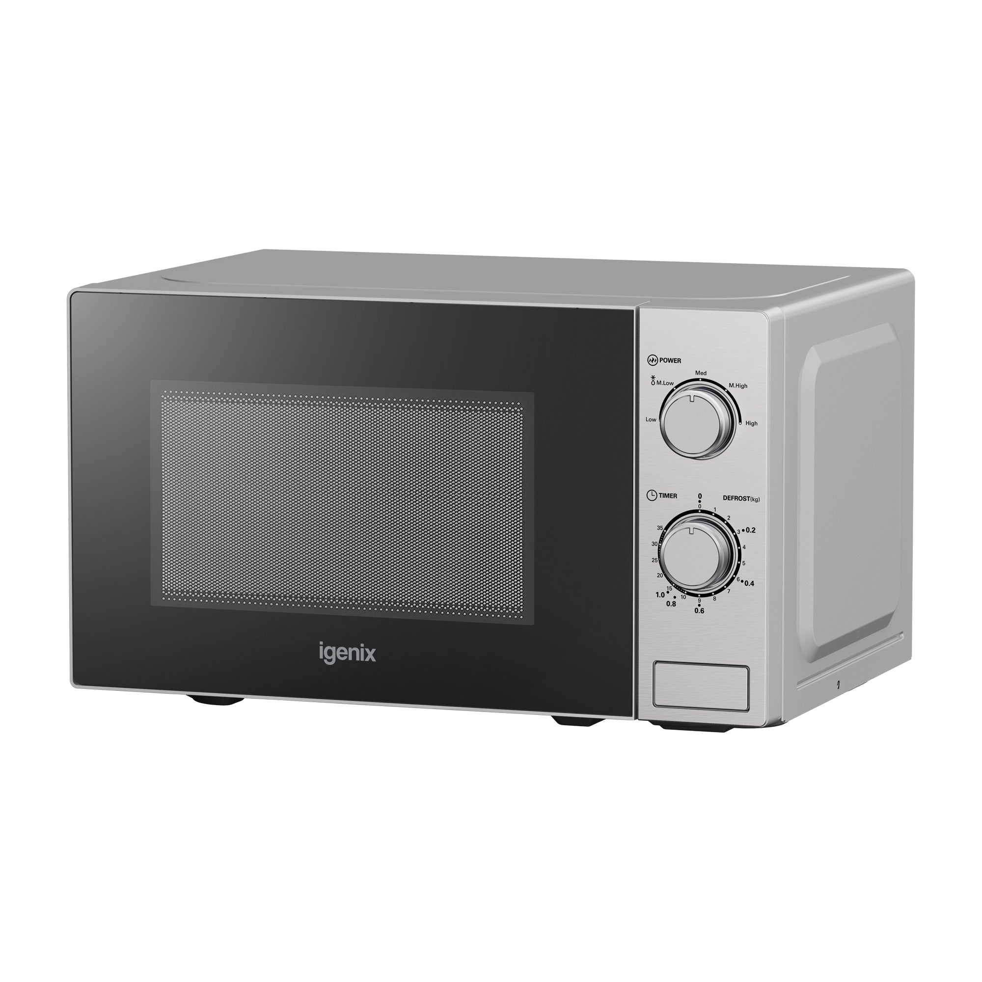 Manual Microwave, 20 Litre, 5 Power Settings, 800W, Stainless Steel