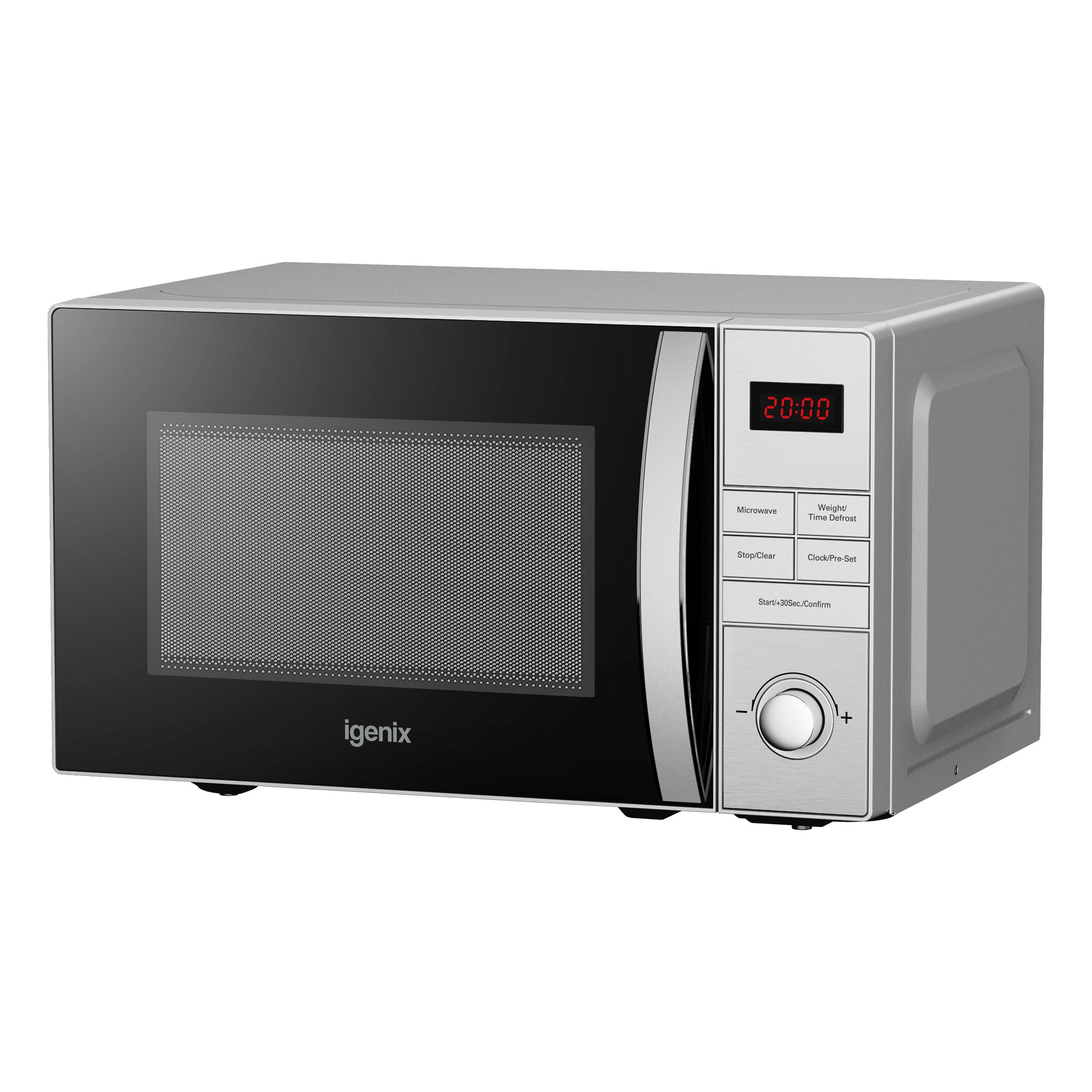 Digital Microwave, 20 Litre, 5 Power Settings, 800W, Stainless Steel